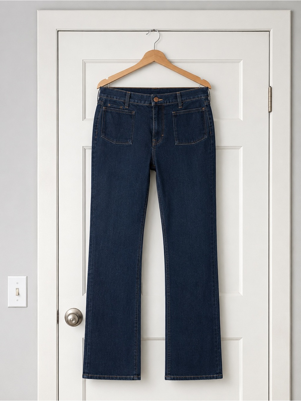 We The Free Dark Indigo Wide-Leg Jeans Sz 12